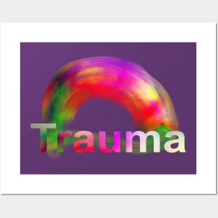 Trauma rainbow vision  text typography Posters and Art